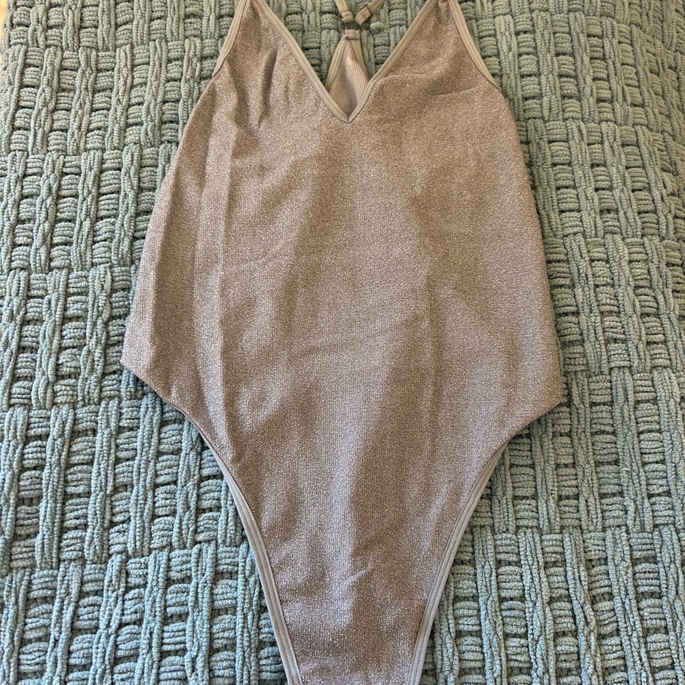 Urban Outfitters Silver Bodysuit